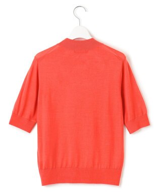 23区 S 【洗える】サステナブルウール モックネック 5分袖 ニット オレンジ系