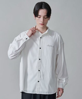 WEGO アムンゼンワンポイントBIGシャツ（LS） ホワイト