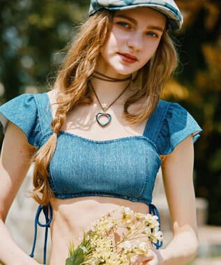 San-ai Resort（三愛水着楽園） ショルダーフリルノンワイヤービキニ 9M 　【San-ai Resort（サンアイリゾート）】 ネイビー