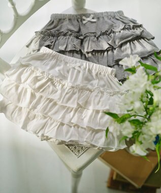 組曲 KIDS 【90㎝】フリルブルマー オフホワイト