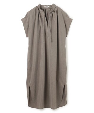 BEIGE， 【イージーケア】BATEAU / ギャザー ストレートドレス Taupe