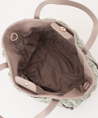 LA BAGAGERIE ポップコーンキルト2WAYトート Mサイズ ライトグリーン