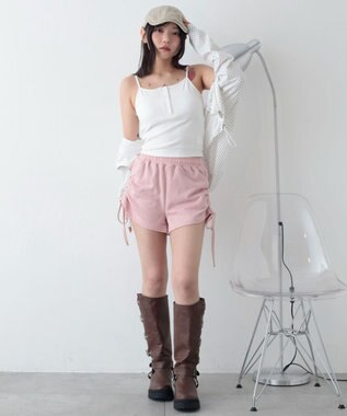 WEGO ヘンリーデザインカップインキャミ ホワイト