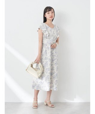 earth music&ecology フラワーフレアワンピース Ivory