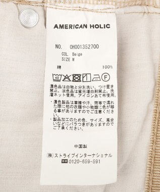 AMERICAN HOLIC ルーズストレートカラーデニムパンツ Beige