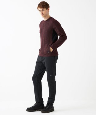 JOSEPH ABBOUD MOUNTAIN 【UNISEX】ランダムスラブリップ カットソー ワイン系