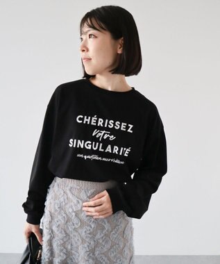 Green Parks 箔プリント長袖ロンＴＥＥ Black