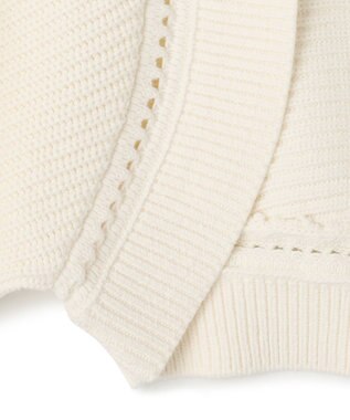 GRACE CONTINENTAL 畦ショートニットカーディガン ホワイト