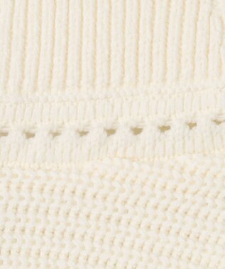 GRACE CONTINENTAL 畦ショートニットカーディガン ホワイト