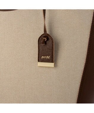 UNBILLION ペルケ perche / キャンバス・牛革トリミングトート ブラウン