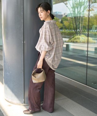 AMERICAN HOLIC イージーケアチェックシャツ【360°着こなしシャツ】 Light Gray