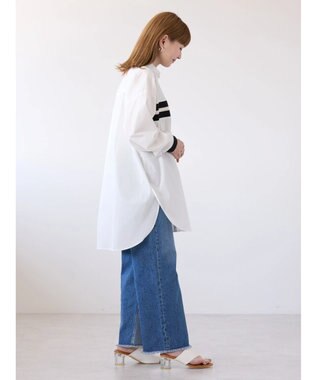 AMERICAN HOLIC リブラインシャツチュニック Off White