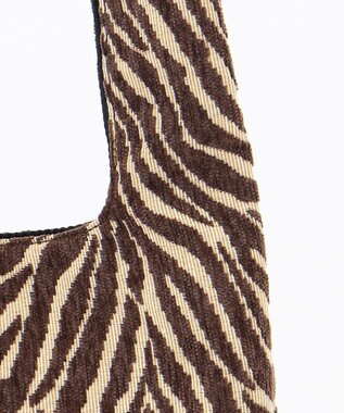 ICB 【WEB限定カラーあり】2WAYエコバッグ 起毛ゼブラブラウン系［WEB限定］