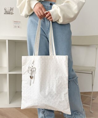 WEGO チャーム付きA4トートバッグ