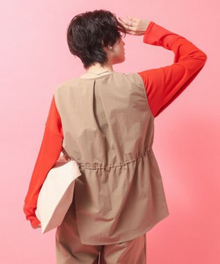 Green Parks ドロストフレアベスト Beige