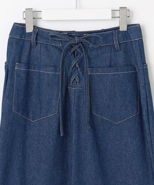 Feroux レースアップマーメイド スカート ネイビー系