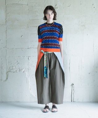 COQ 2WAY KNOT COTTON 前後2WAYパンツ スカイブルー