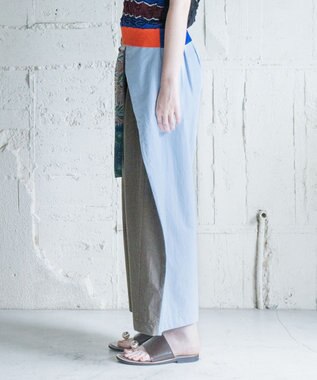 COQ 2WAY KNOT COTTON 前後2WAYパンツ スカイブルー