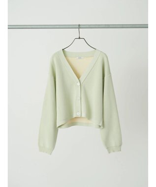 earth music&ecology バイカラースポンディッシュカーディガン Mint