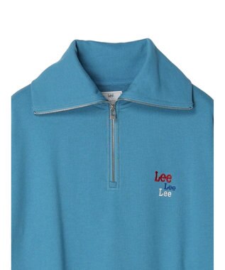 earth music&ecology Ｌｅｅ×ｅ．ｍ．ａ．ｅ．　ハーフジップ刺繍スウェット Blue