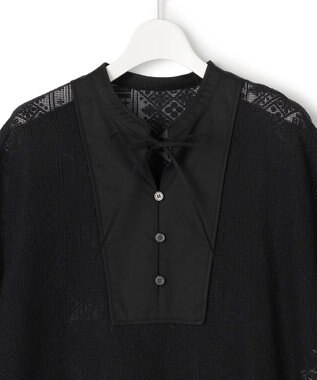 23区 【SLOW/一部店舗限定】モチーフレース ワンピース ブラック