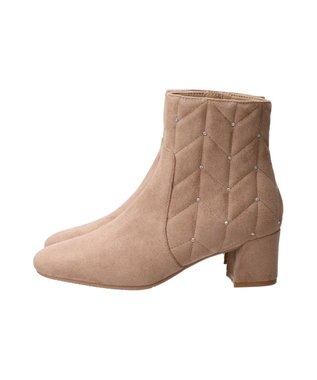 Bridget Birkin 【Bridget Birkin】キルティングストーンショートブーツ ベージュスウェード
