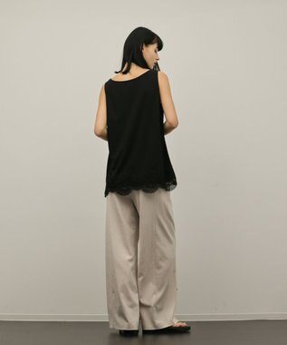 GRACE CONTINENTAL ヘムレースカットトップ ブラック