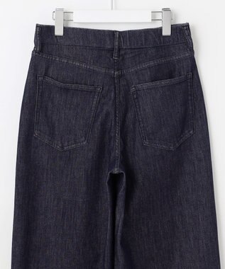 自由区 L 【19号サイズまで展開】ウスカルデニムワイドストレート パンツ インディゴ