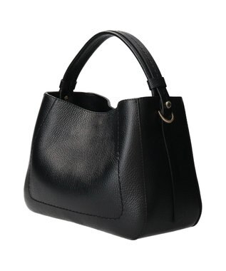 INTER-CHAUSSURES 【LORISTELLA】ミディアムサイズレザーハンドバッグ ブラック