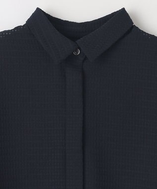 ANY SIS 【洗える】ドビー シャツ ネイビー