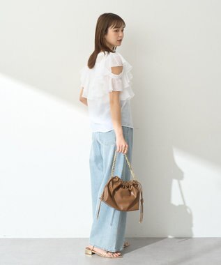 earth music&ecology ２ＷＡＹフリルブラウス White