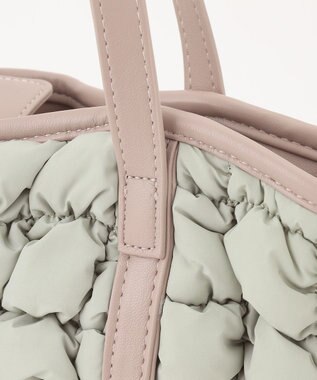 LA BAGAGERIE ポップコーンキルト2WAYトート Mサイズ ライトグリーン