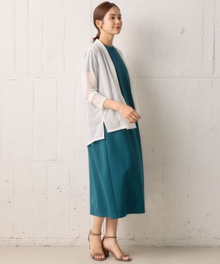 組曲 【WEB限定】シアーツイルジャージーショート カーディガン アイボリー系