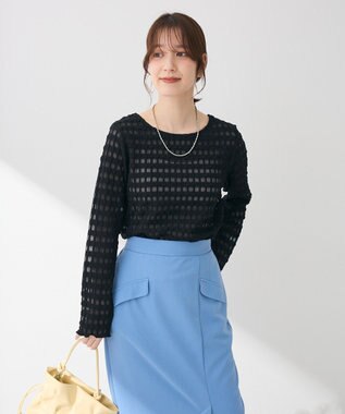 Green Parks クロップドボートネック表面感プルオーバー