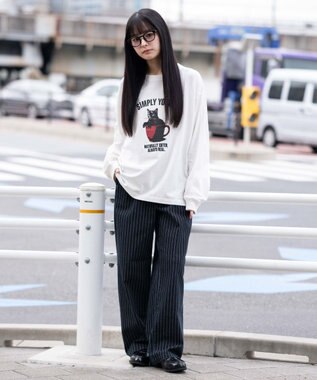 WEGO 【ユニセックス着用ITEM】グラフィックBIG　T（長袖） ホワイト