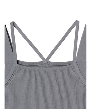 earth music&ecology レイヤードニットタンクトップ Blue