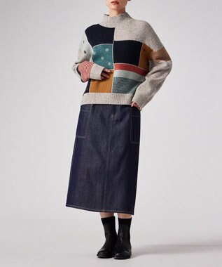 Paul Smith Dice パッチワーク ニット ベージュ