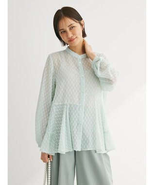 Green Parks アシメティアードブラウス Mint