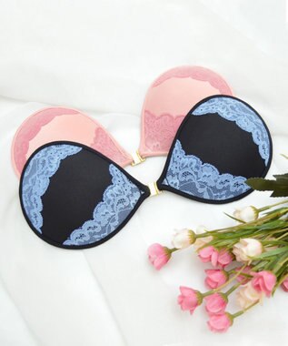 BRADELIS New York 【NuBra / ボリュームアップ】パテッドヌーブラ キャス デザインヌーブラ ストラップレス バックレス ブルー