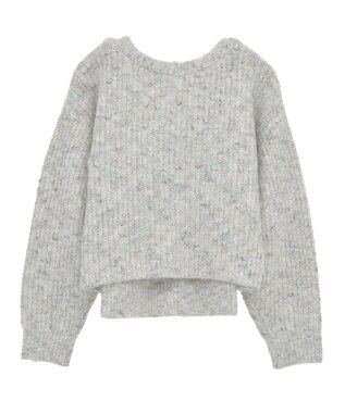 earth music&ecology 【WEB限定】SET2点ショートカーディガン＋リボンキャミソール Light Gray