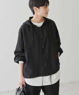 AMERICAN HOLIC フーディーシャツ Black