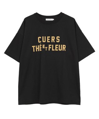 AMERICAN HOLIC デザインカレッジロゴプリントTシャツ Navy