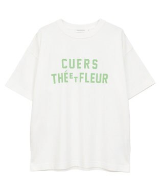 AMERICAN HOLIC デザインカレッジロゴプリントTシャツ Off White