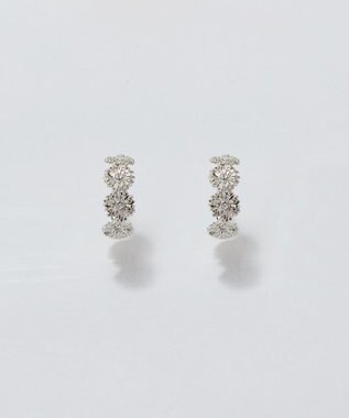 Phoebe 【金属アレルギー対応】マーガレットフラワーフープピアス　シルバー シルバー