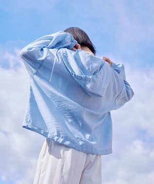 AMERICAN HOLIC フーディーシャツ Grayish Blue