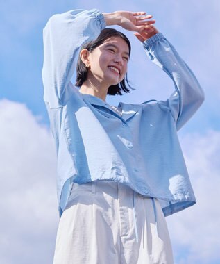 AMERICAN HOLIC フーディーシャツ Grayish Blue