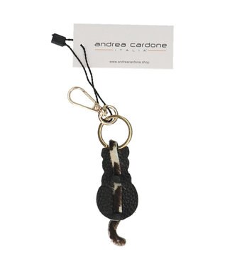 INTER-CHAUSSURES 【ANDREA CARDONE】ネコ型レザーキーチャーム マルチ