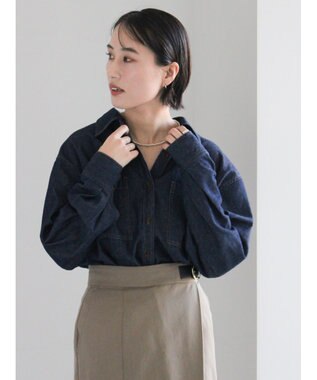 Te chichi デニムシャツ ネイビー