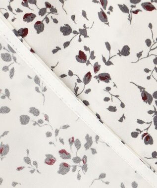 J.PRESS LADIES L 【洗える】ピーチサテン フラワープリント ボウタイ ブラウス アイボリー系5