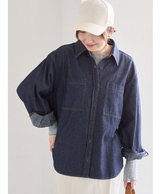 Te chichi デニムシャツ ネイビー